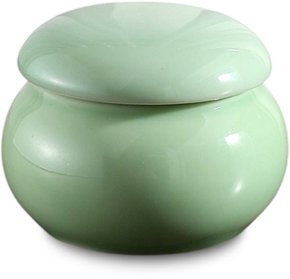 Akerz Keramische Mini Urn Saliegroen – 45 ml – Herinneringsurn voor As – Inclusief Beschermzakje – Discreet Aandenken