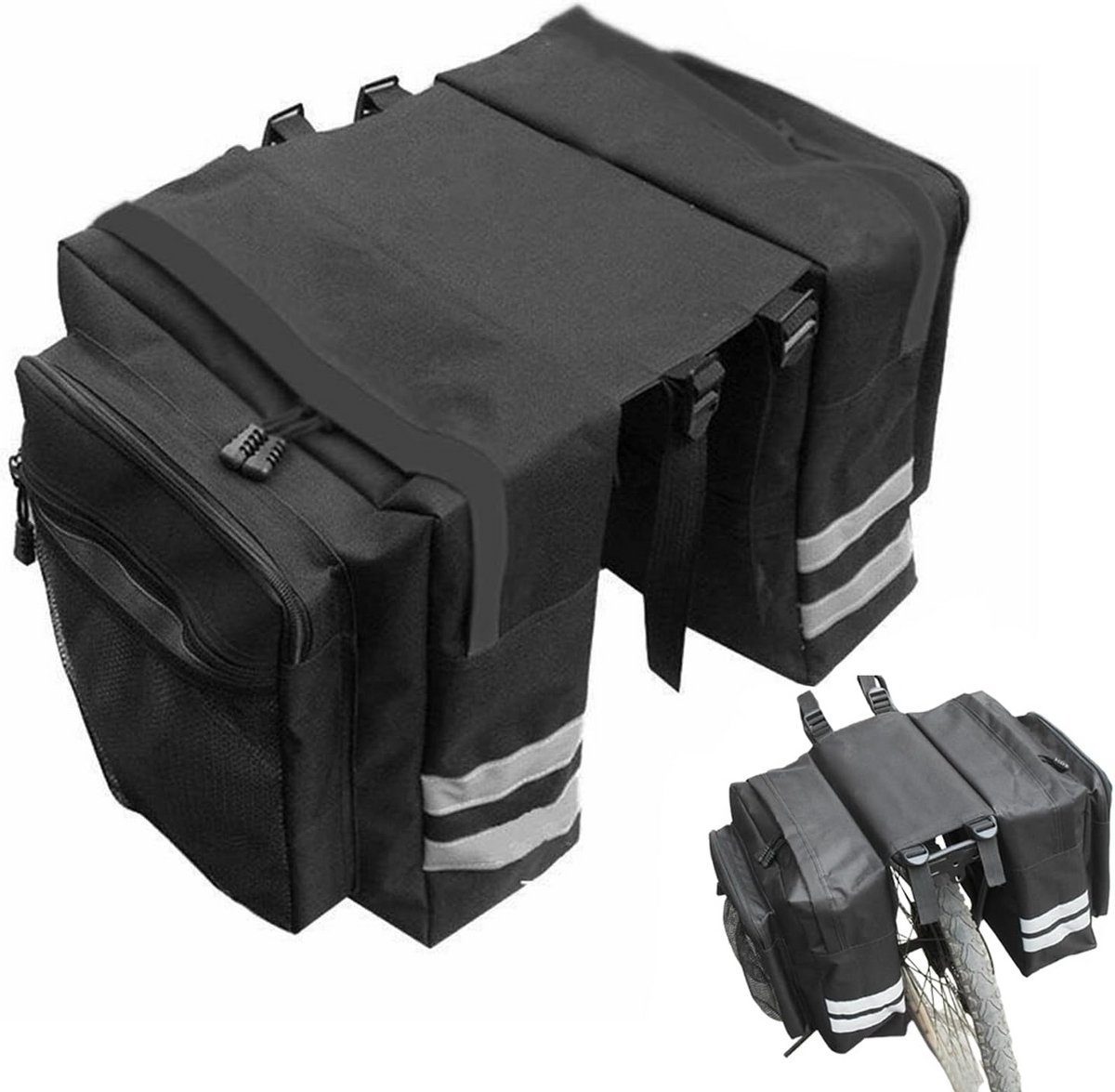 Fietstas Achter - Bagagedrager Tas - Fietsen Op Reis - Waterdicht PVC Materiaal - 315 x 315 x 16 cm
