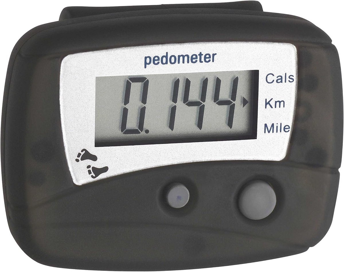 Elektronische Stappenteller - Activiteit Tracker - Gezondheid Bijhouden - Direct Afleesbaar Display - 48 x 19 x 36 mm - Zwart