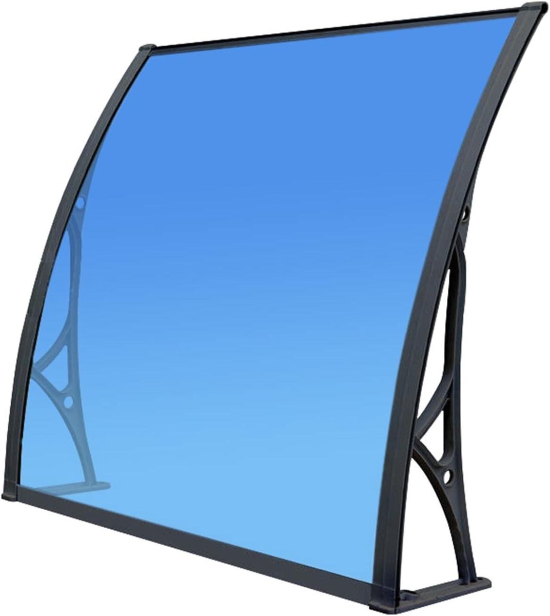 Luifel voor Huisdeur,Polycarbonaat Deurluifel Lessenaarsboogluifel Overkapping z Aluminium Houder, voor Garage Balkon Raam Huis,Regenbescherming en UV-bescherming