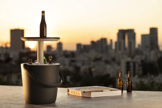 Koeler Tafel - Drankkoeler Outdoor - Buiten Genieten - Combineert Koeler Tafel - 16 Liter - Antraciet — afbeelding 2