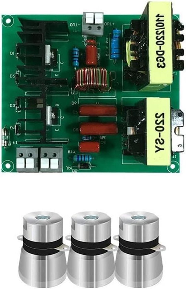 Printplaat Driver Kit - Circuit Board - Industriële Reiniging - 150W Vermogen - 102x95mm - Groen Zilver