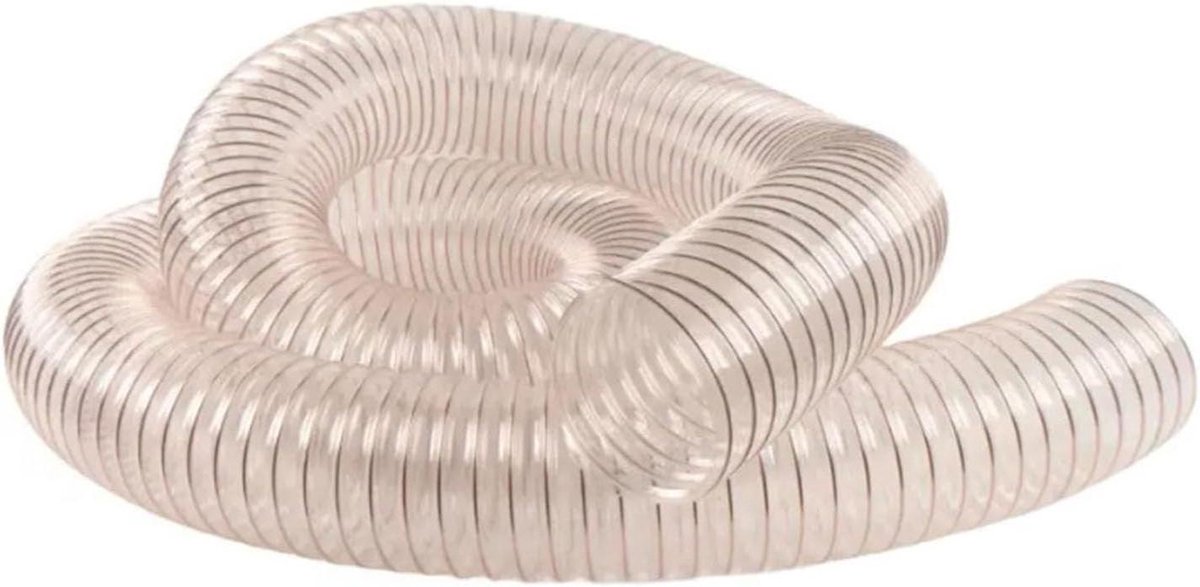 Flexibele PU Slang - Stofafzuigbuis Ventilatie - Werkplaats Stofvrij - Transparant Ontwerp - ID 70mm 1 Meter - Transparant