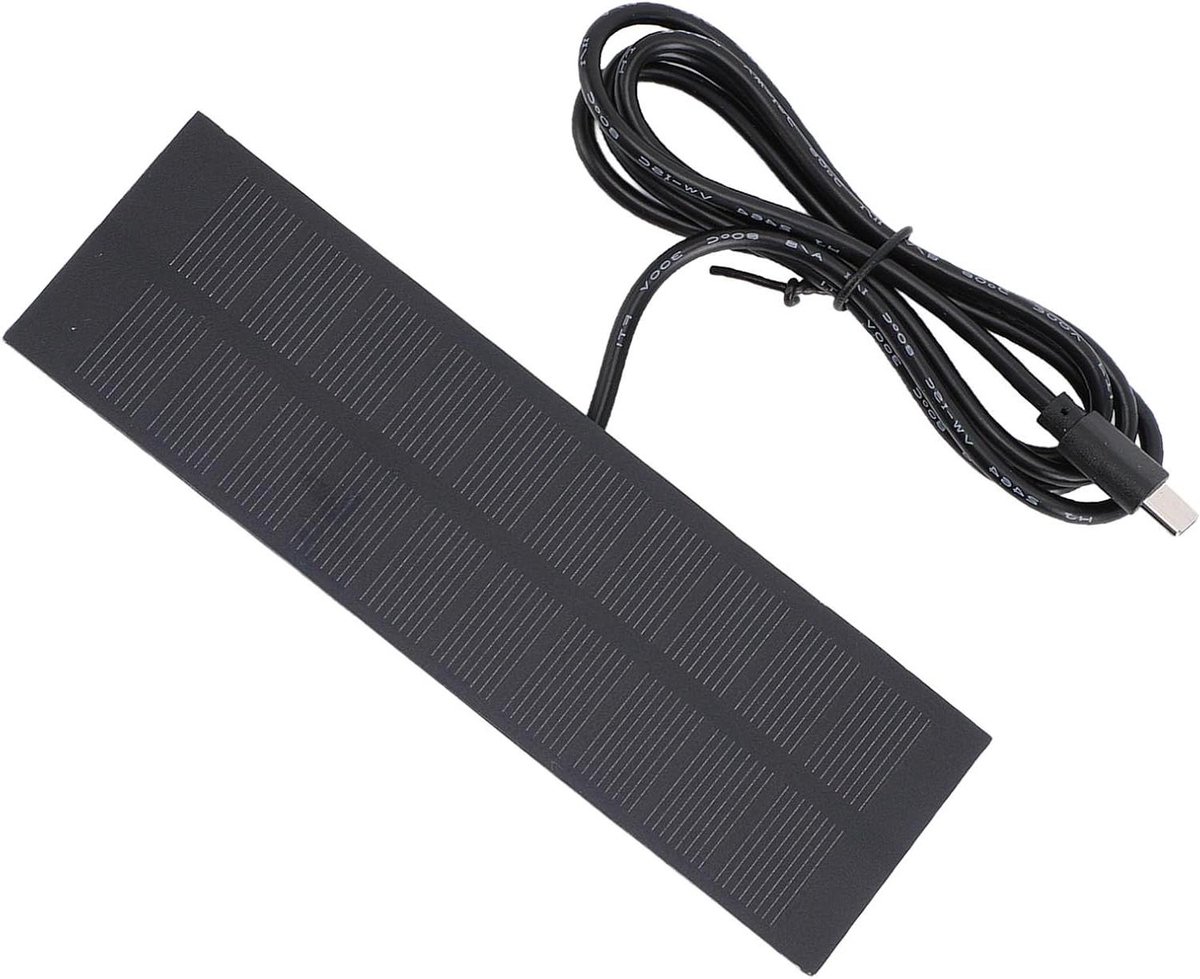 Zonnepaneel Oplader - Draagbare Energie - Outdoor Activiteiten - Efficiënte Cellen - 16x14.5x1 cm - Zwart