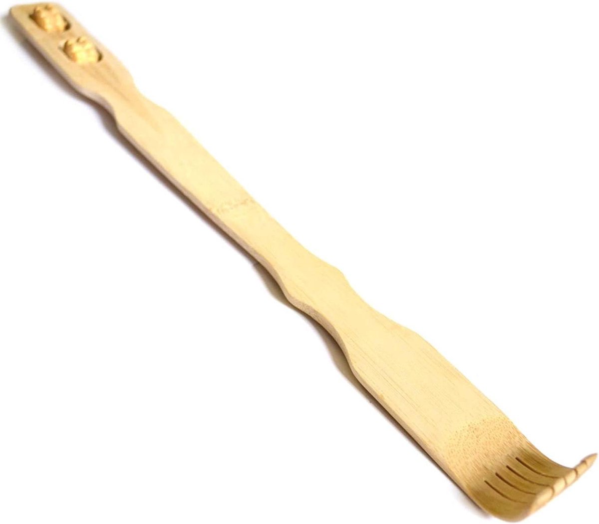 Rugkrabber Bamboe - Massage Wieltjes - Lichaamsontspanning - Verlengd Handvat - 46 cm - Hout