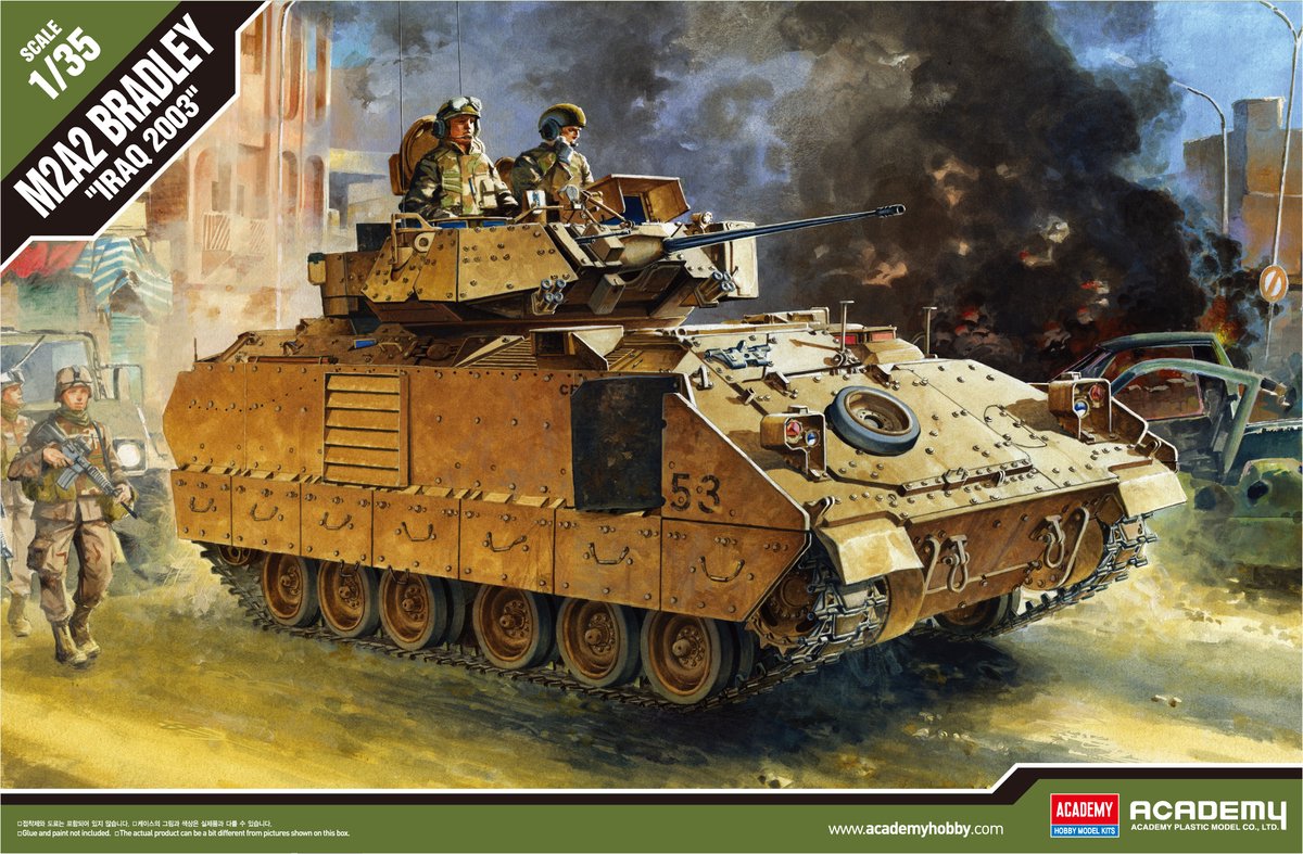 Academy Modelbouwpakket Militaire voertuigen - 13205 M2A2 Bradley - Iraq 2003 - Amerikaans Pantservoertuig Plastic - 1:35 - Modelbouw