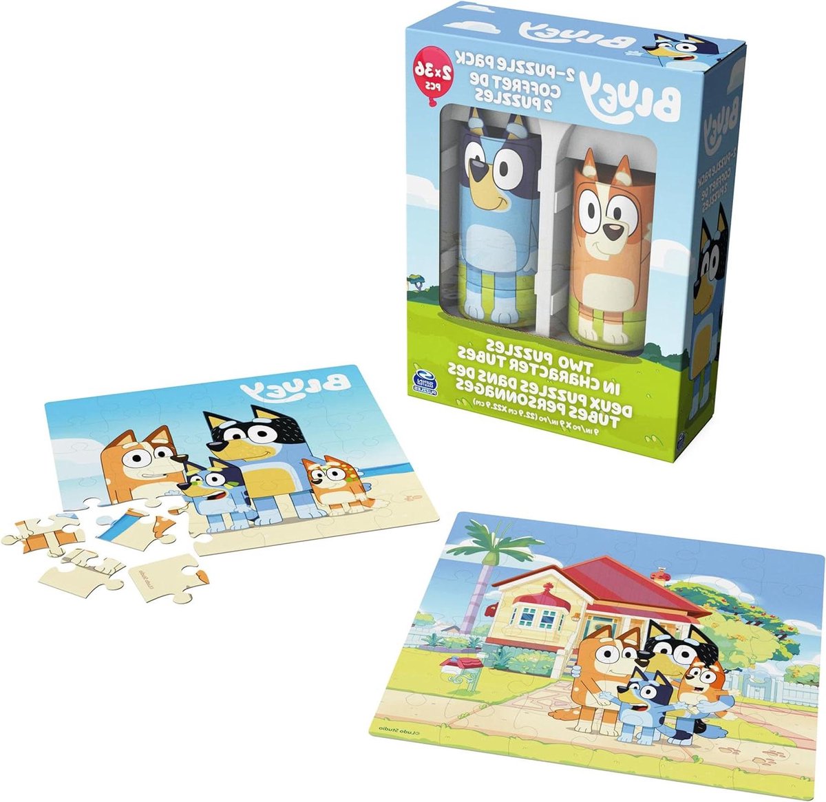 Legpuzzels Kinderen - Puzzel Set - Creatief Spelen - Inclusief Opbergbuizen - 2x 36 Stukjes - Multicolor