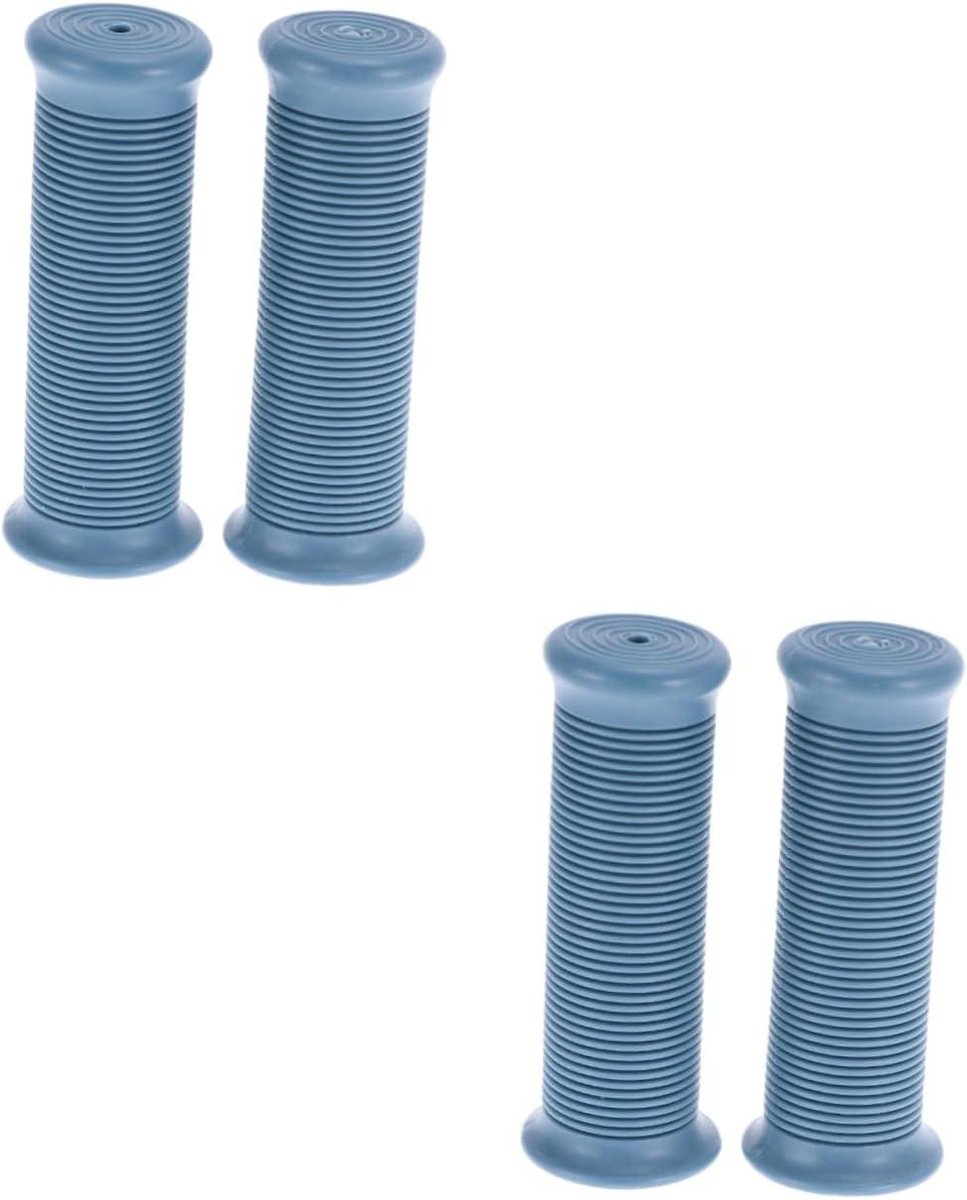 Fiets Handvatten - Stuurhoezen - Comfortabel Fietsen - Schokabsorberend Ergonomisch - 2 paar - Grijs Blauw