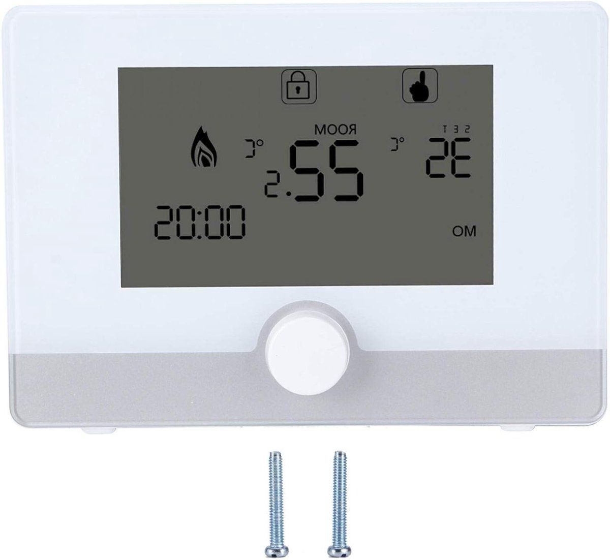 Slimme Thermostaat - Digitale Regelaar - Verwarming Instellen - App Bediening - Wandhangend - Wit