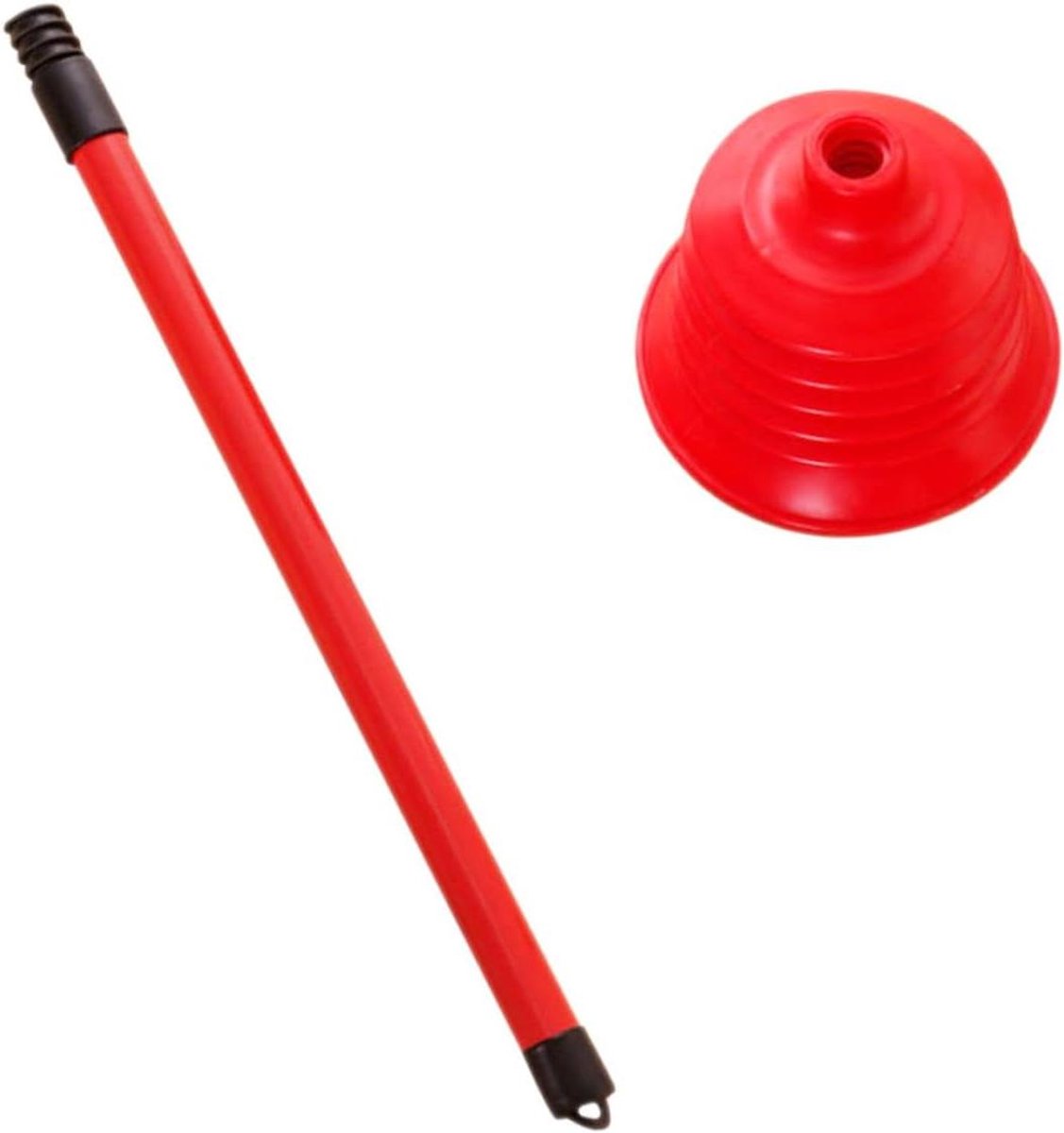 Gootsteenplunjer - Afvoer Ontstopper - Verstopping Verhelpen - Sterke Zuigkracht - 50 cm - Rood