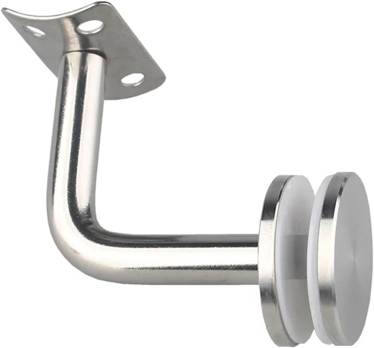 Leuningbeugels Trappen - Railhouder - Veilige Ondersteuning - Roestvrij Staal - 60x60x35mm - Zilver
