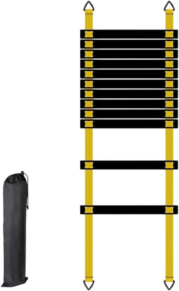Trainingsladder - Snelheidsladder Coördinatie - Voetwerk Verbeteren - Direct Gebruiksklaar - 6 meter - Geel