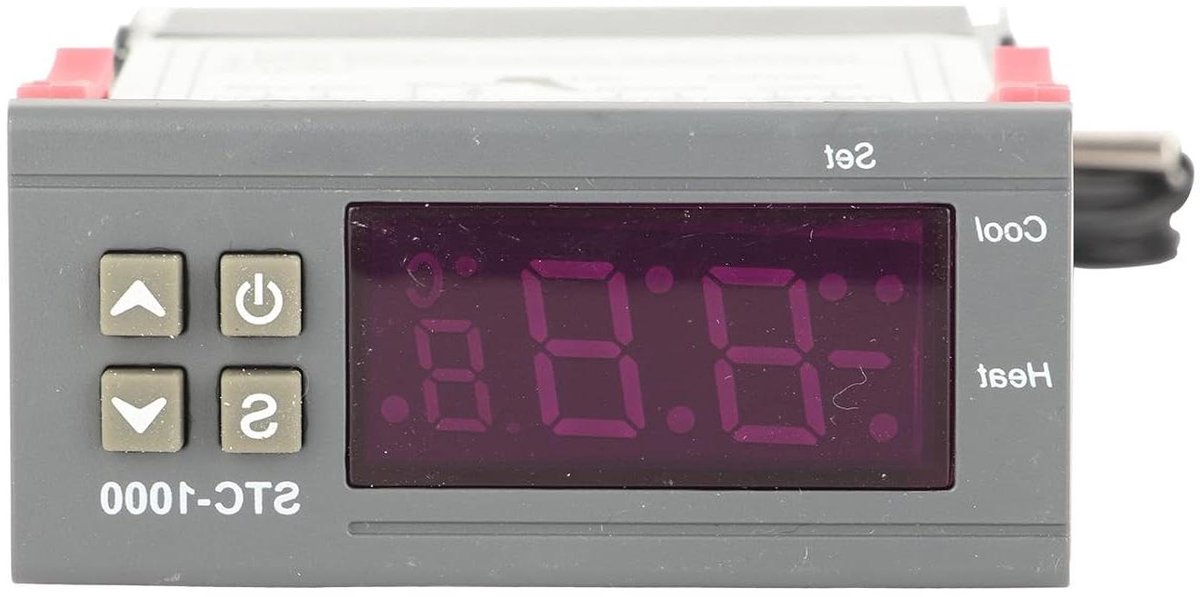 Digitale Temperatuurregelaar - Thermostaat Controller - Temperatuur Regelen - Koelen en Verwarmen - 12 Volt - Grijs