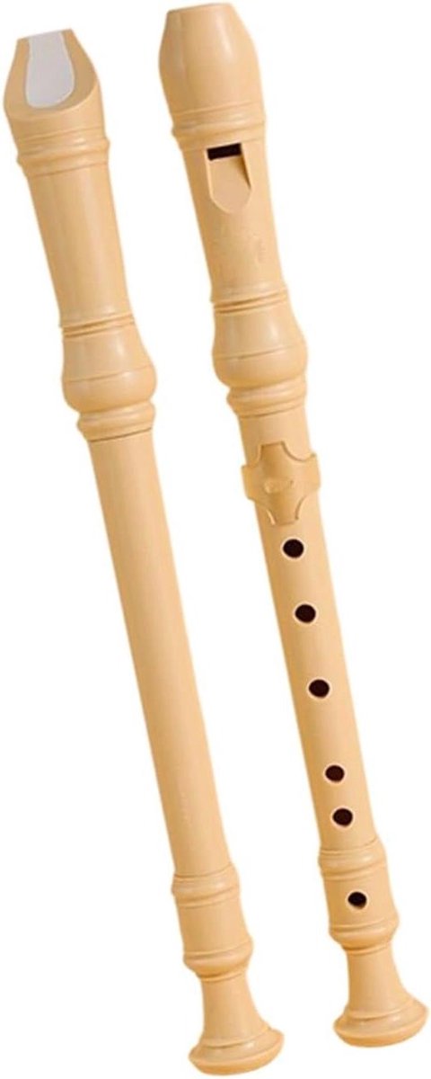 Sopraan Blokfluit - 8-Gaats Instrument - Muziek Leren Spelen - Gladde Gepolijste Afwerking - 325 cm - Crèmewit