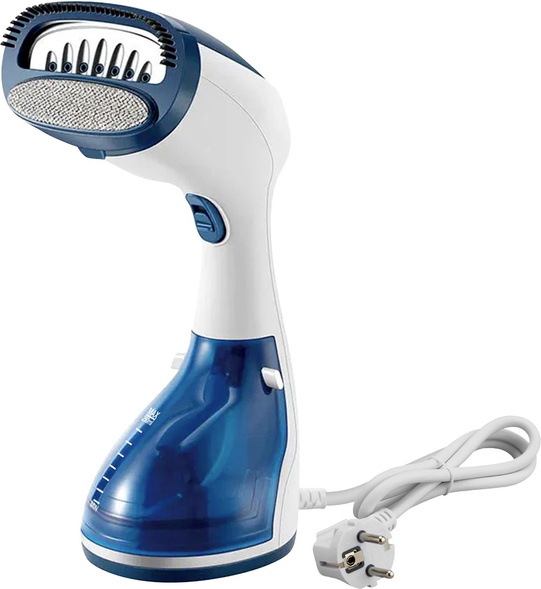 Sokany, Draadloze Kledingstomer 1500W met 250ml Reservoir Hoge Prestaties, Wit / Blauw