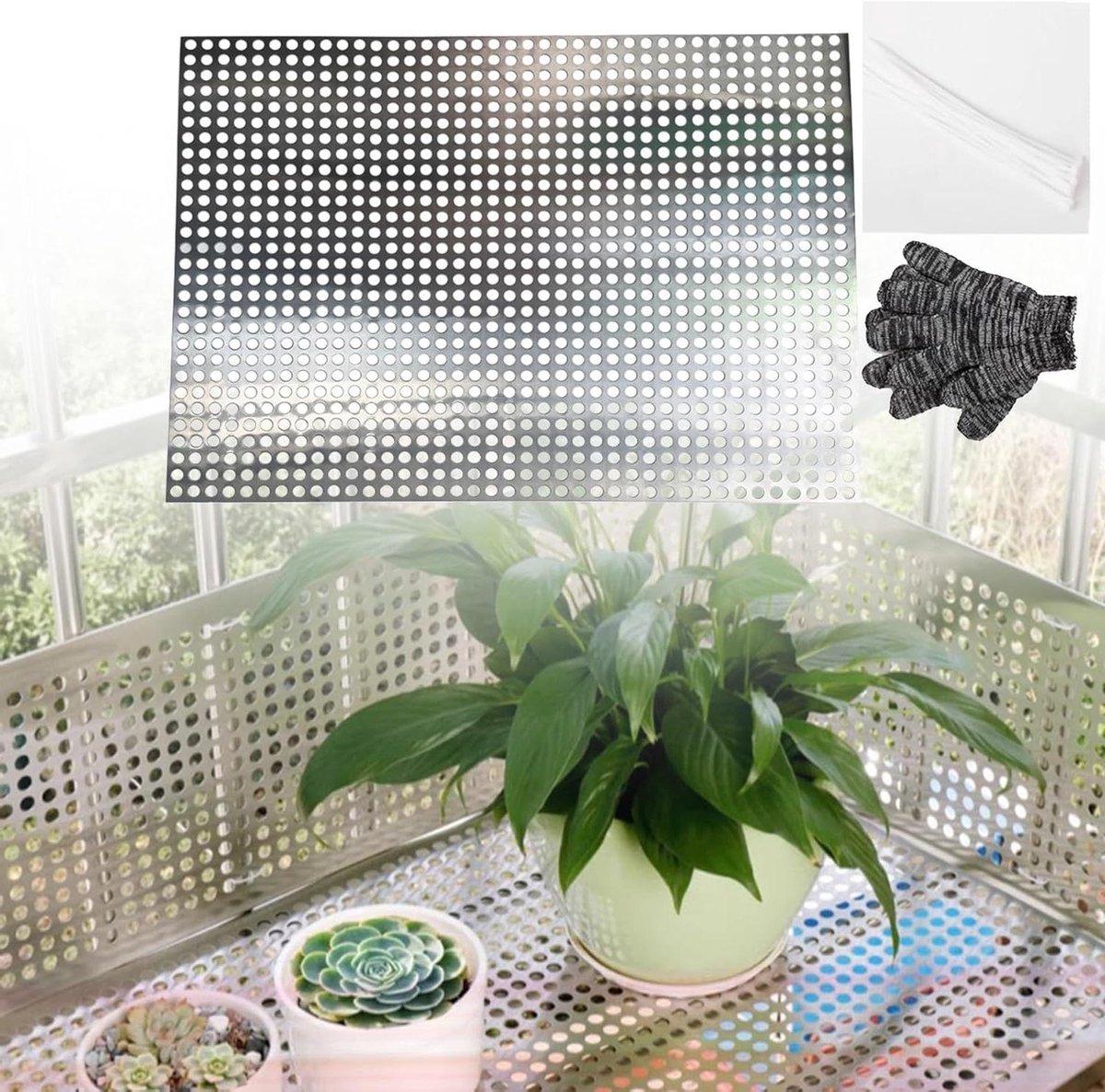 Beschermingsnet Roestvrij Staal - Veiligheidsnet Balkon - Huisdieren Beveiligen - Anti-lek Anti-diefstal - 40 cm - Zilver