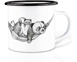 Mok emaille - panda pauze - Ligarti