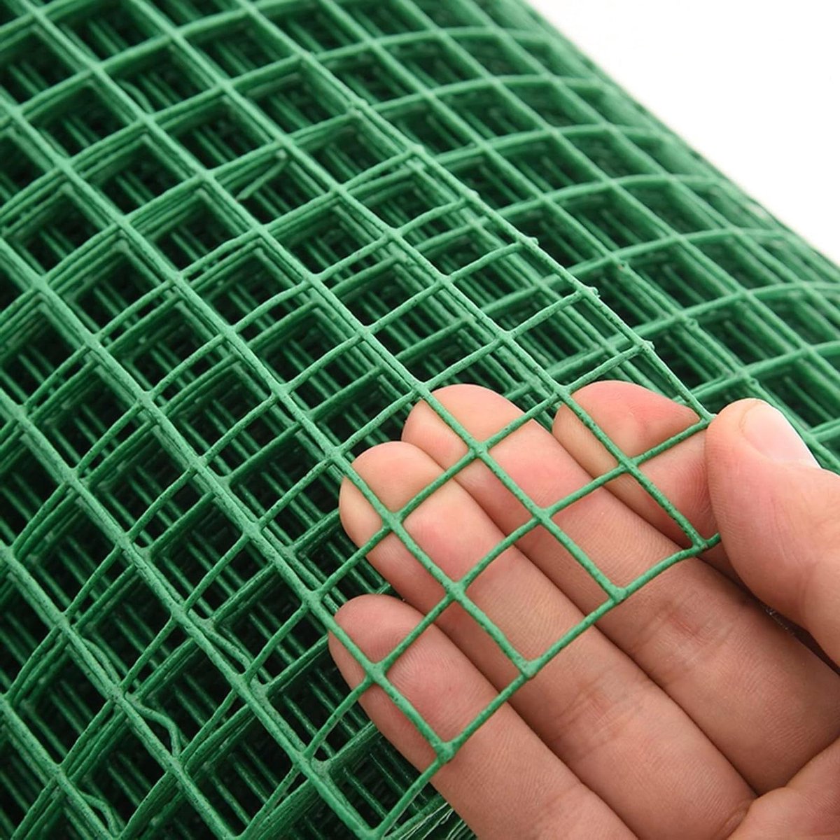 Roestvrij metalen hekwerk - Tuinhek gaas - Dieren beschermen - Groene vinylcoating - 18m x
