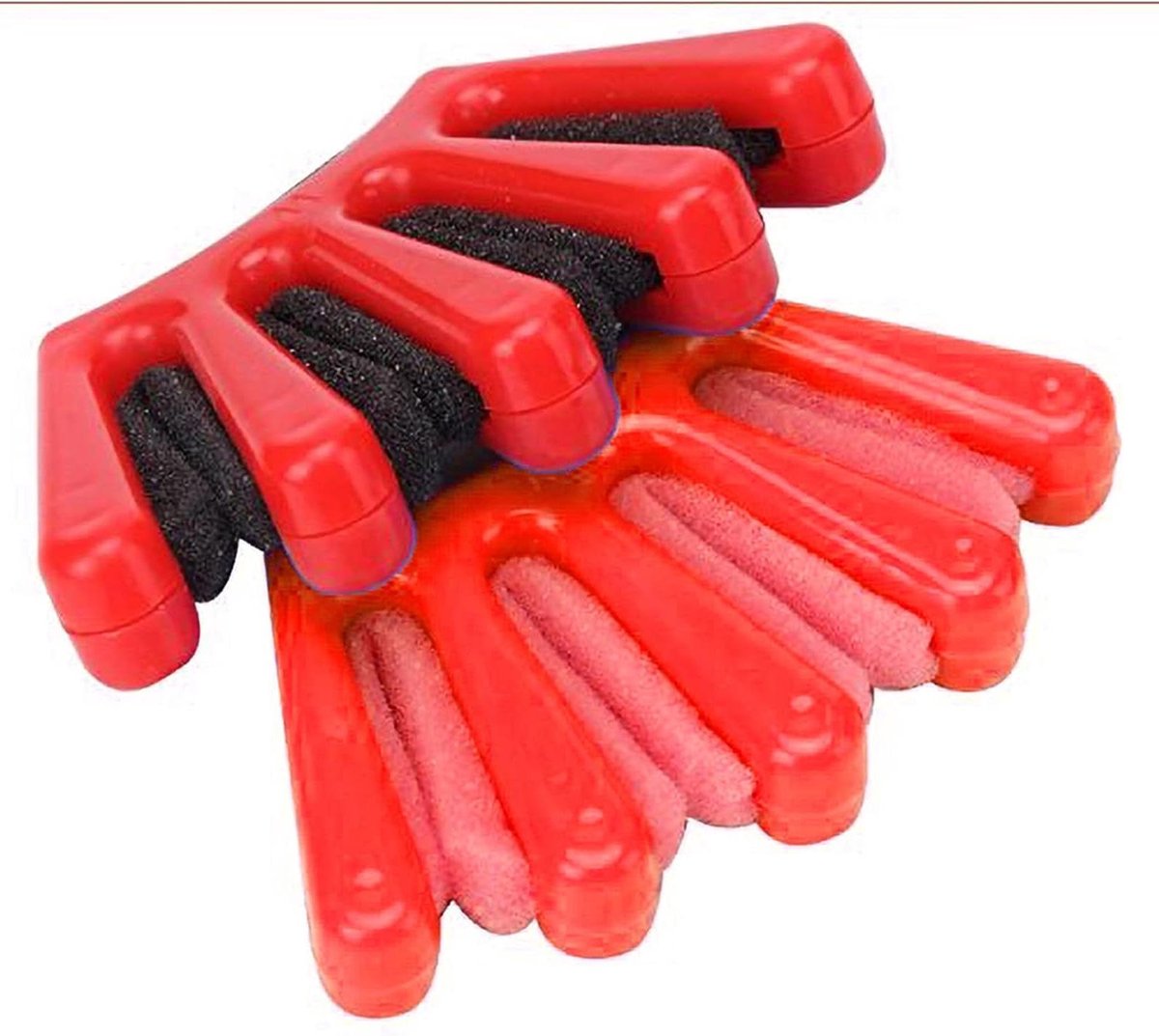 Haarstyling tool - Vlechtmaker - Kapsels creëren - Zacht en duurzaam - 16 x 6 x 2 cm - Rood