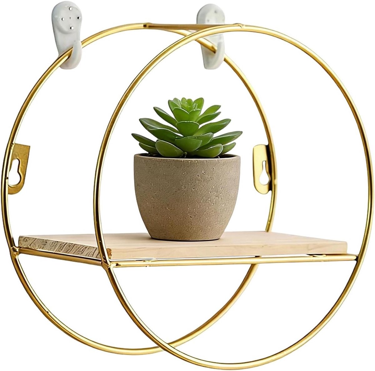 Wandrek Organizer - Zwevende Planken - Ruimte Ordenen - Charmant Ontwerp - 21 cm Hoog - Enkele Attribuut