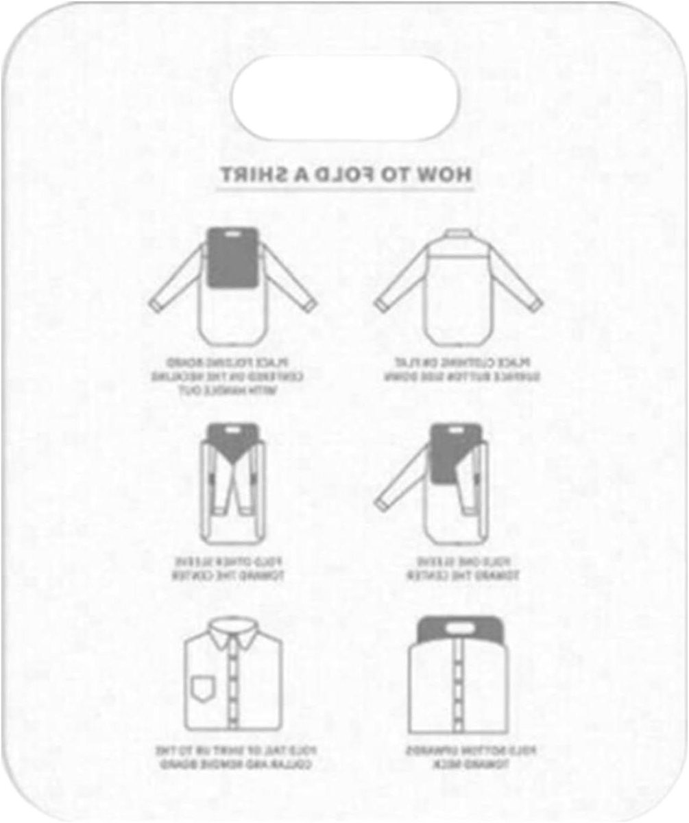 Vouwplank Kleding - Shirt Organizer - Netjes Kleding Vouwen - Met Vouwinstructies - 31 x 25 cm - Wit