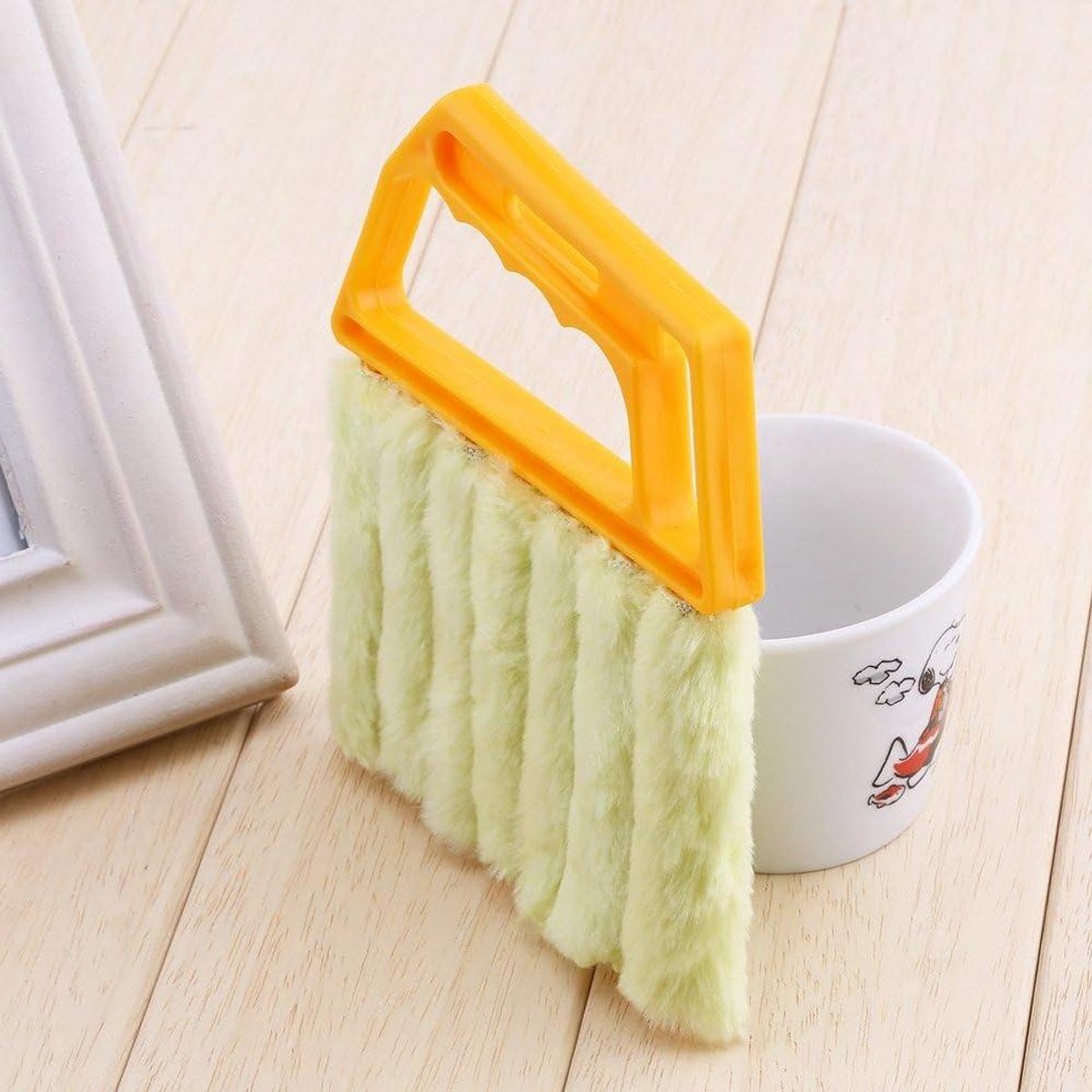 Mini Jaloezieënborstel - Stofzuigerborstel - Snel Reinigen - Roestbestendig Materiaal - Mini Formaat - Zwart