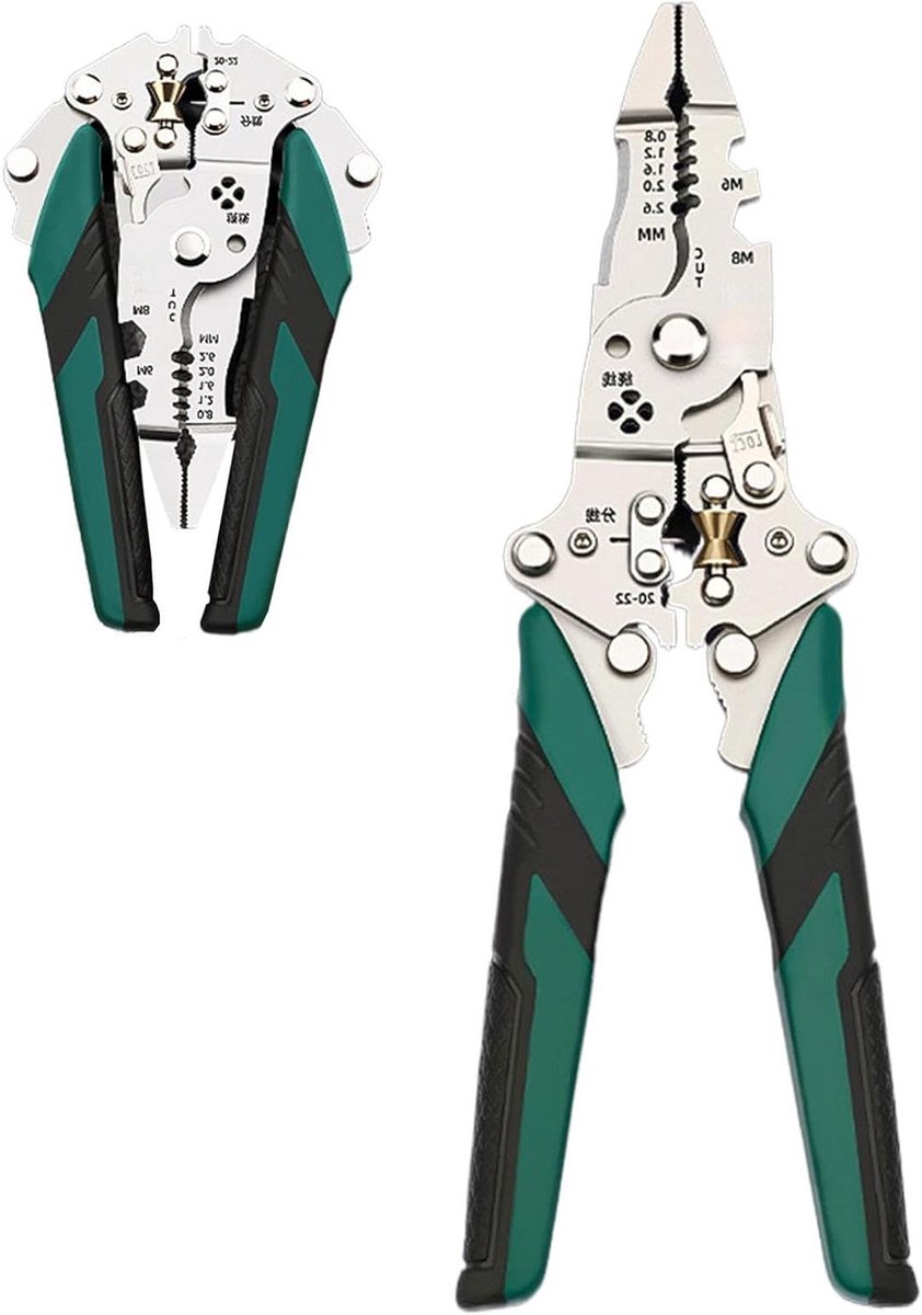 Multifunctionele Draadstripper - Draadsnijder Striptang - Elektrisch Onderhoud - 11 Functies - 0.5-6 mm - Zwart
