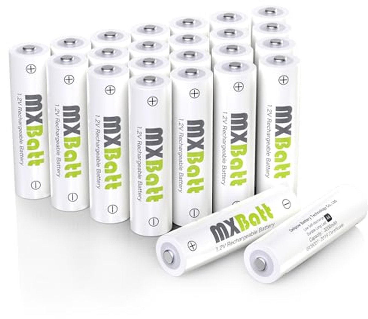 Oplaadbare Batterijen - AA Penlite - Apparaten Voeden - Lage Zelfontlading - 24 Stuks - Grijs