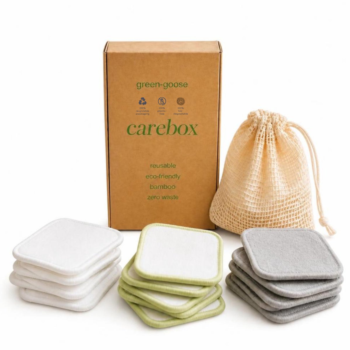 16 XL herbruikbare wattenschijfjes Bamboe 3 laags – Wasbare wattenschijfjes Katoen – Wasbare Make up Pads – Waszak – Zero waste Producten – Duurzame Wattenschijfjes Bamboe – Make up remover – Herbruikbaar