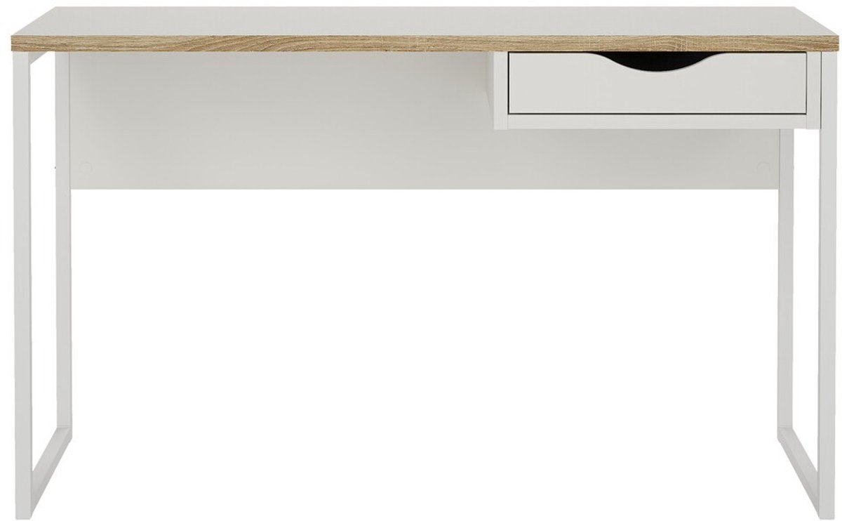 CALICOSY - Bureau met 1 lade en metalen onderstel B130 cm – FUNCTION