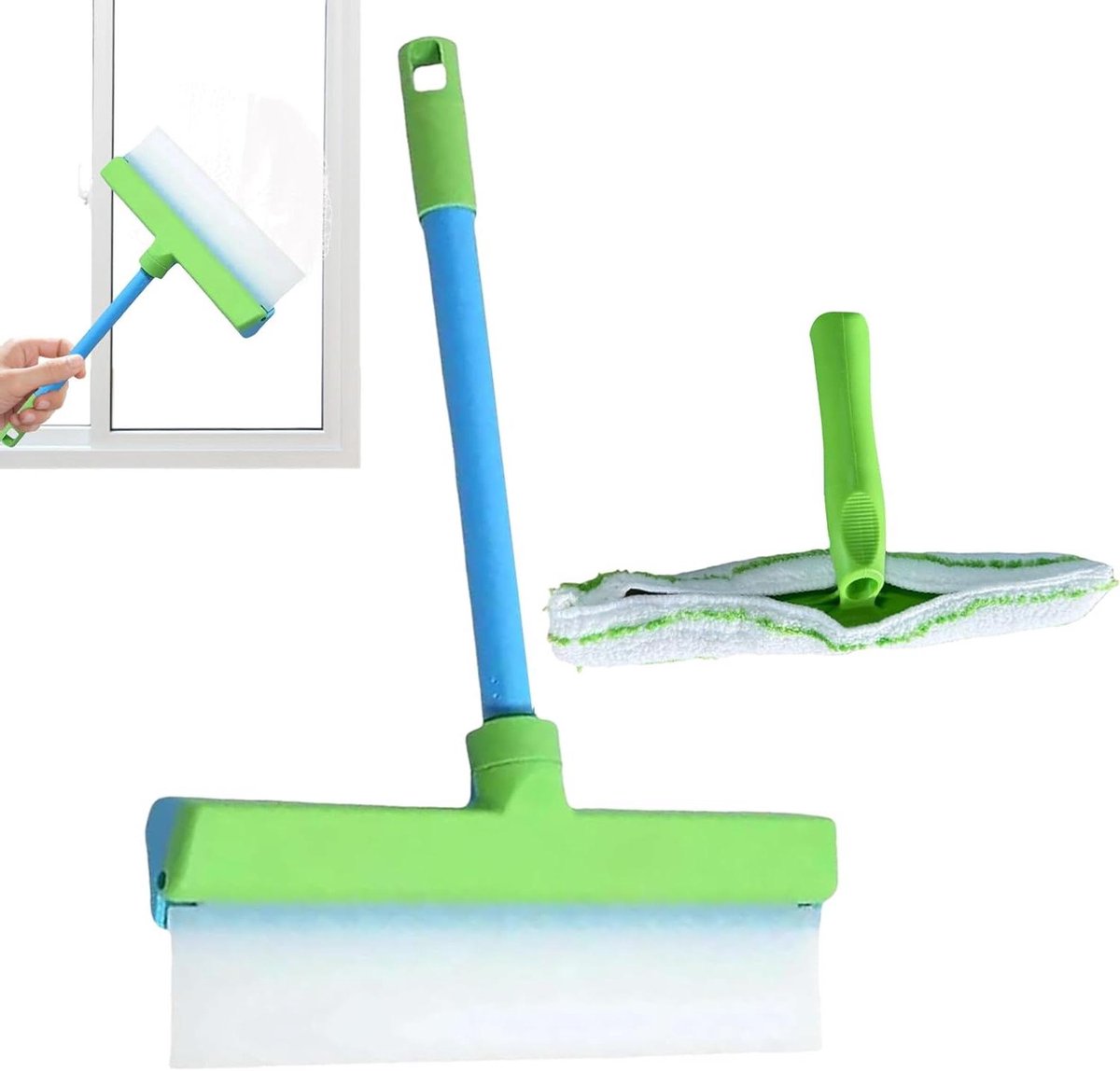 Douche wisser - Glasreiniger rakel - Oppervlakken drogen - Scheurvast siliconen - 30 cm breed - Groen