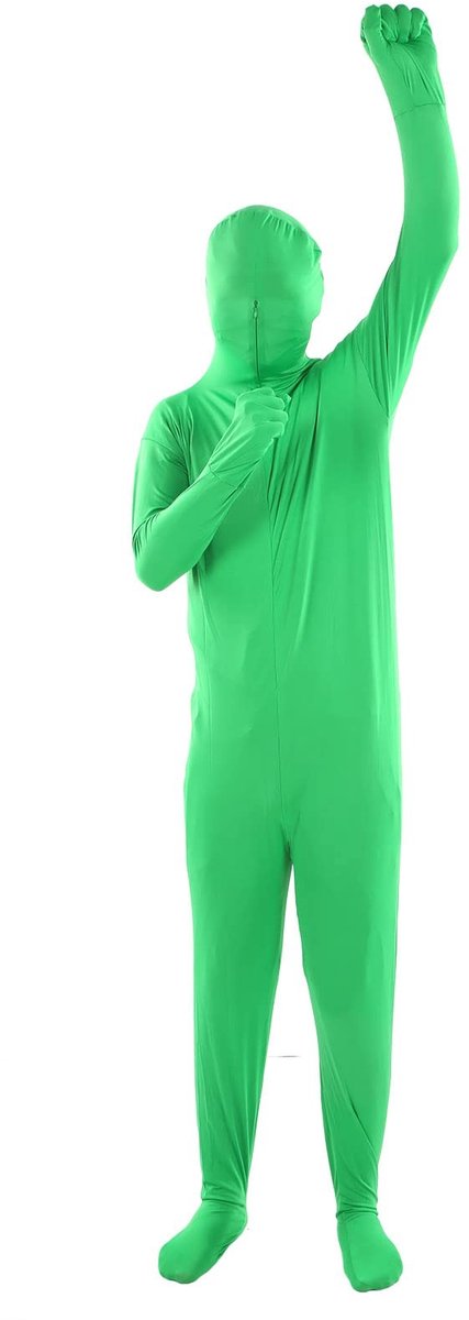 Dailygoods- Bodysuit Groen - Chromakey Bodysuit - Volledig Lichaam - Unisex Kostuum - Fotografie/Film - Lichtgewicht/Ademend - Groene Suit