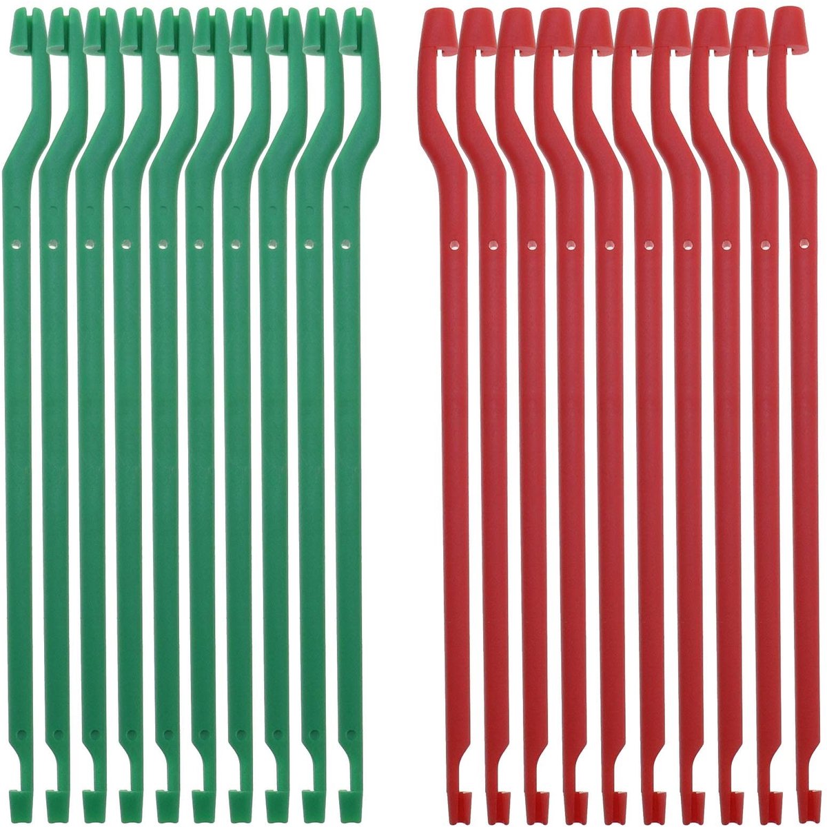 Dailygoods- Onthooker 20 Stuks - Vissen Haak Verwijdering Tool - Kunststof - Draagbaar - Sterk en Duurzaam - 16,7 x 0,6 cm - Haakverwijderaar