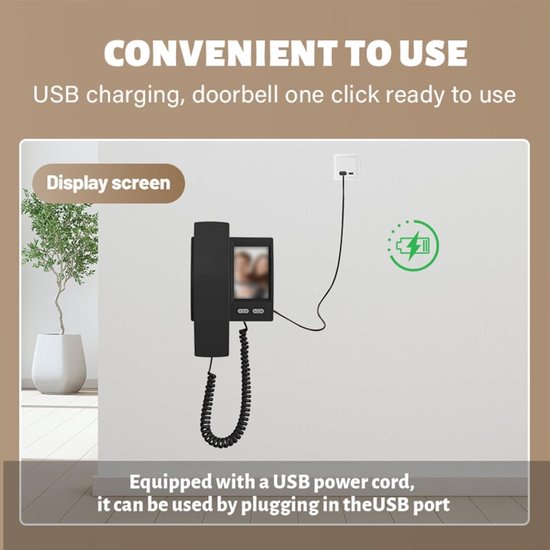 Videodeurbel intercom - Draadloze intercom set - Veilige huiscommunicatie - Directe verbinding geen wifi van Merkloos — afbeelding 2