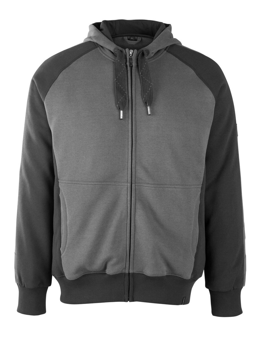 Mascot Unique Capuchontrui met rits 50566-963 - donkerantraciet/zwart - 3XL