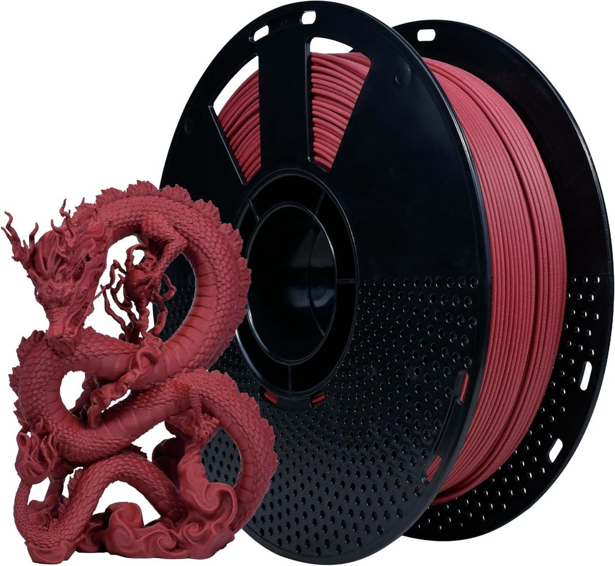 3D Printer Filament - PLA+ Materiaal - Objecten Printen - Mat Uiterlijk - 1.75mm 1kg - Donkerrood