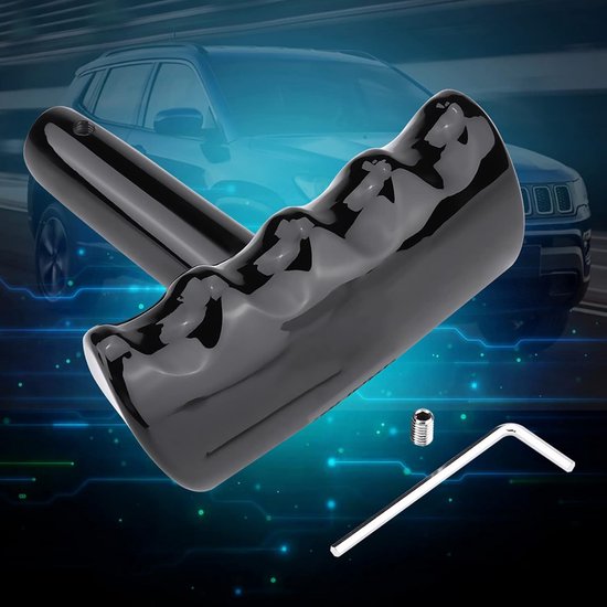 Dioche T-handvat Vorm Auto Versnellingspookknop Shifter voor, &, Hoogwaardig ABS, Ergonomisch Ontwerp, Eenvoudige Installatie (BLACK) — afbeelding 2