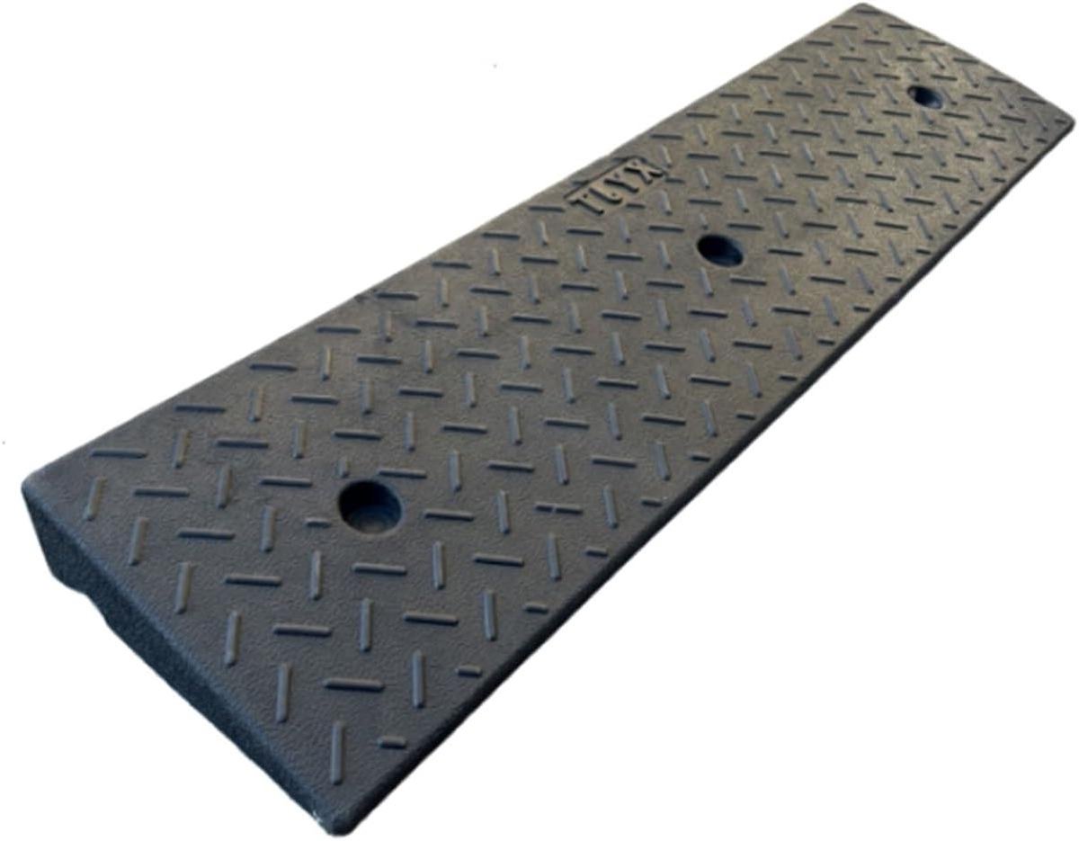 Rubberen Oprijplaten Voor Opritten, Drempelplaten Voor Deuren, 3 Ton, Antislip, Voor Rolstoelen, Auto's, Trottoirs(25x6cm)