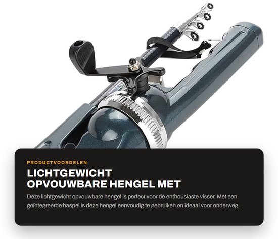 Dailygoods- Hengel Lichtgewicht - Opvouwbaar - Geïntegreerd - Haspeluitrusting - Spinvisserij - Eenvoudige opslag - Visstok van Dailygoods — afbeelding 5