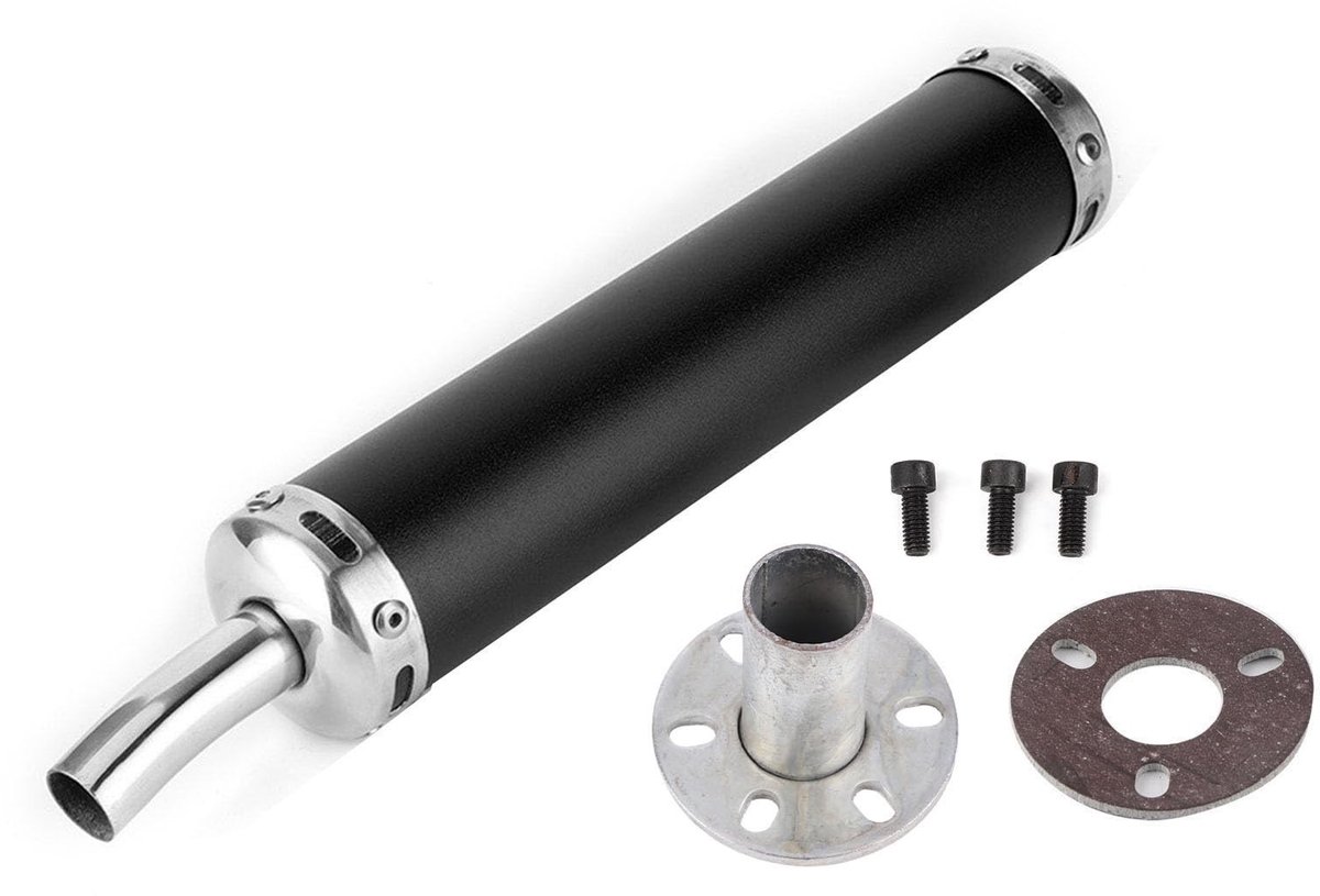 Dailygoods- Uitlaatdemper Roestvrij Staal - 20 Mm/0,8 Inch - Geluidsreductie - Accessoire Motorfiets - Hoogwaardige Kwaliteit - Stijlvol Ontwerp - Uitlaatpijp