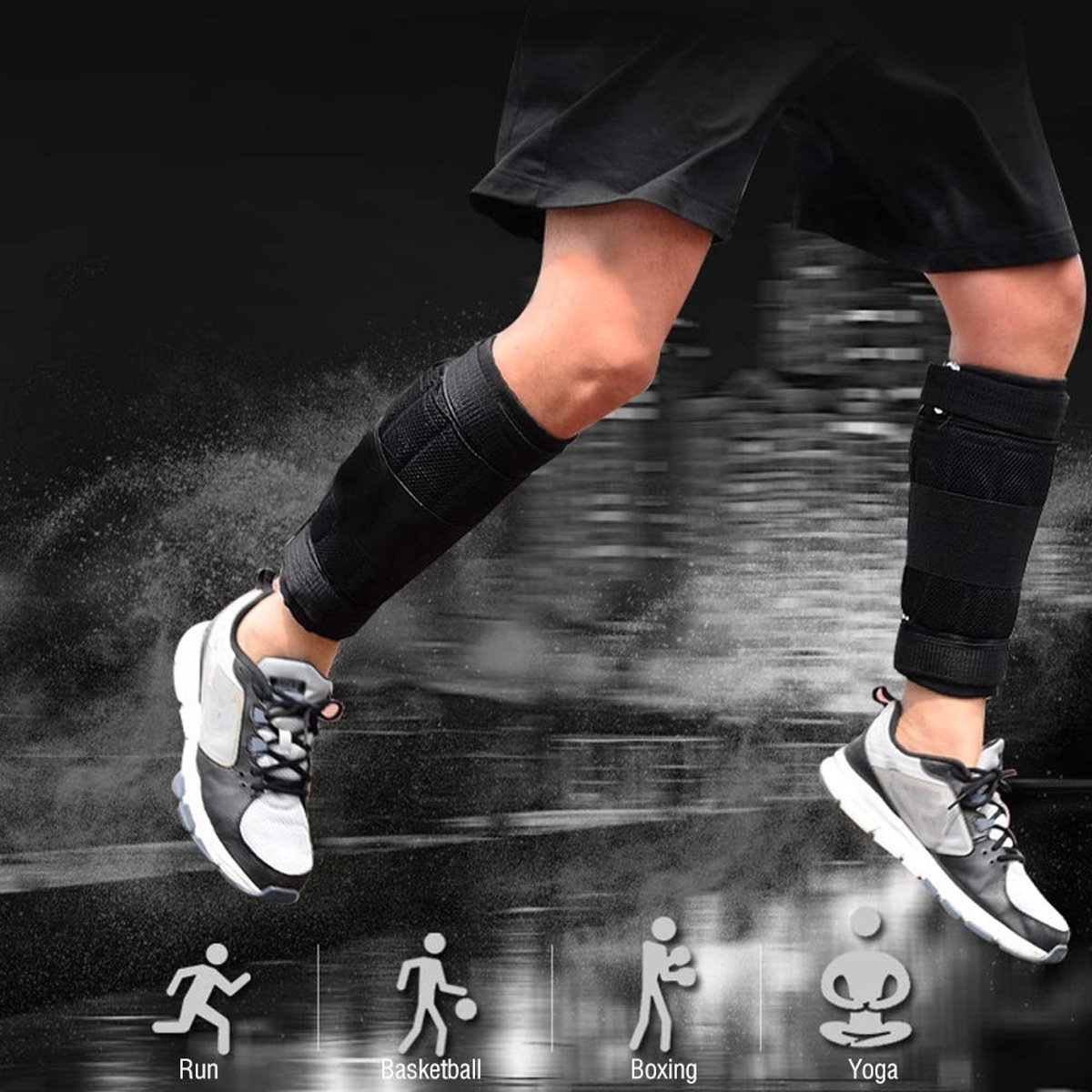 Dailygoods- Enkelbeenband Gewogen - Krachttrainingband - Verstelbaar - Ademend - Duurzaam - Geschikt voor Hardlopen - Gewichtsband