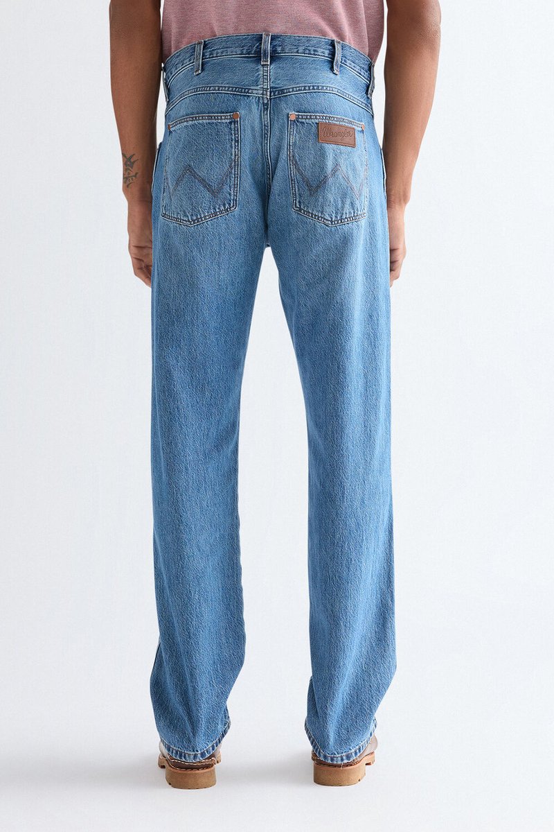 Wrangler Frontier Heren Regular Fit Jeans W32 X L34 Blauw