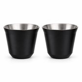 My Green Deal – RVS Koffiebekers Zwart Set van 2 – 163 ml – Koffiekopjes Zonder Oor – Espresso Bekers – Premium 304 RVS – Minimalistisch & Vaatwasserbestendig
