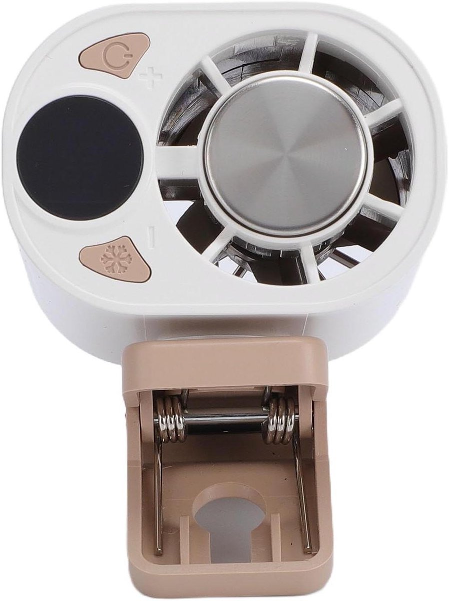 Draagbare Clip-on Ventilator - Persoonlijke Koeler - Buitenactiviteiten - Oplaadbare Batterij - 115 cm - Zwart