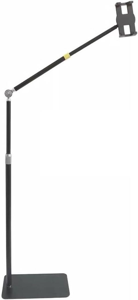 Vloerstandaard Tablet - Telefoonhouder - Comfortabel Kijken - 360 Graden Draaibaar - 1.6 Meter - Zilver