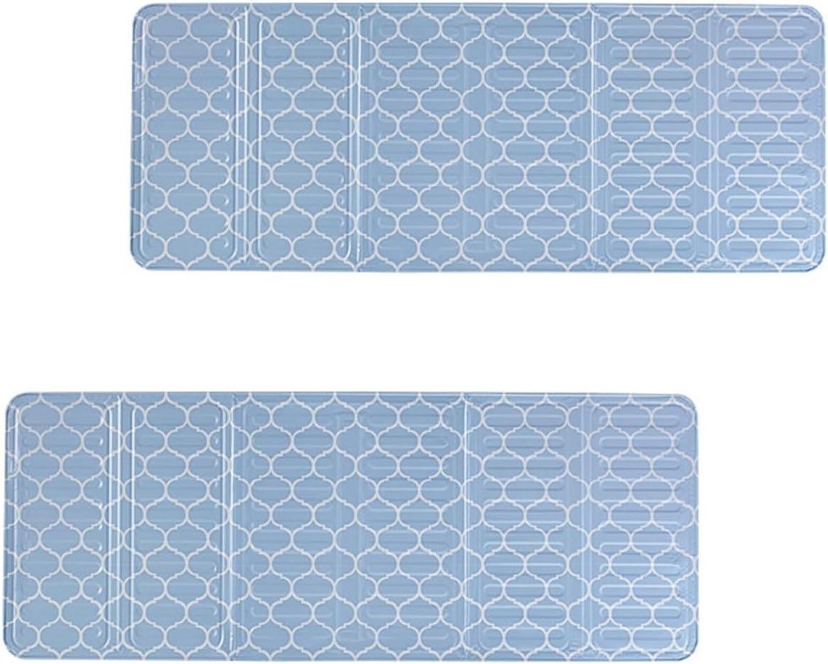 Keukenolie Afscherming Spatdeksel Kookplaat Koken Beschermen Opvouwbaar Ontwerp 2 Stuks Blauw