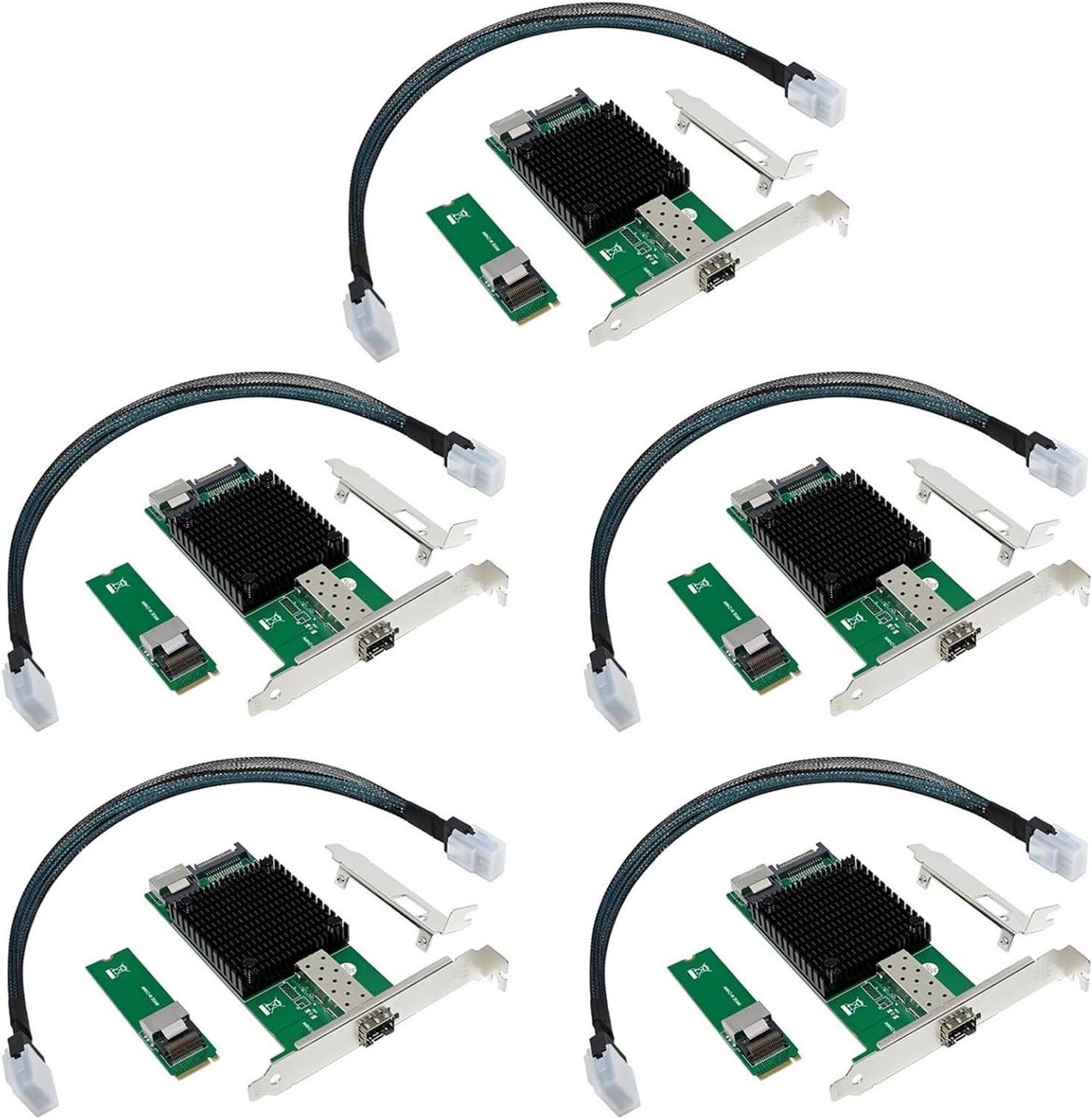 Server Netwerkkaart - Netwerkadapter M.2 - Server Connectiviteit - JL82599EN Chip - 10GbE Glasvezel - Groen