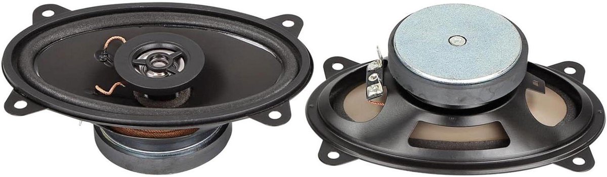 Autospeakers Set - 2-weg geluid - Muziek luisteren - Krachtig geluid - 4x6 cm - Multicolor