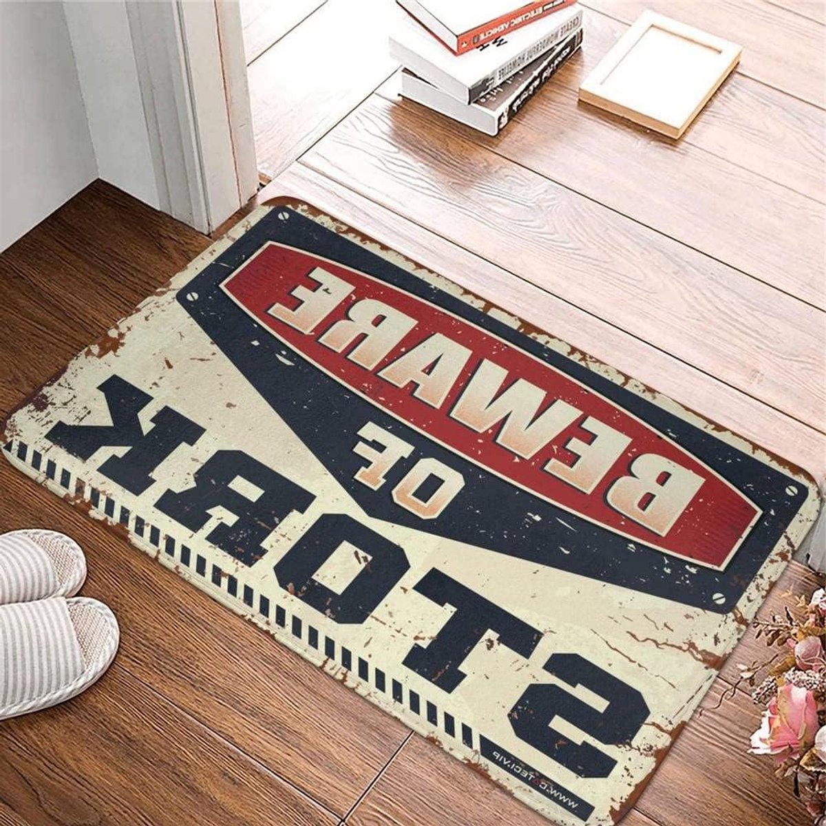 Entree Mat - Voordeur Kleed - Vuil Vangen - Uniek Patroon - 50x80 cm - Enkelkleurig