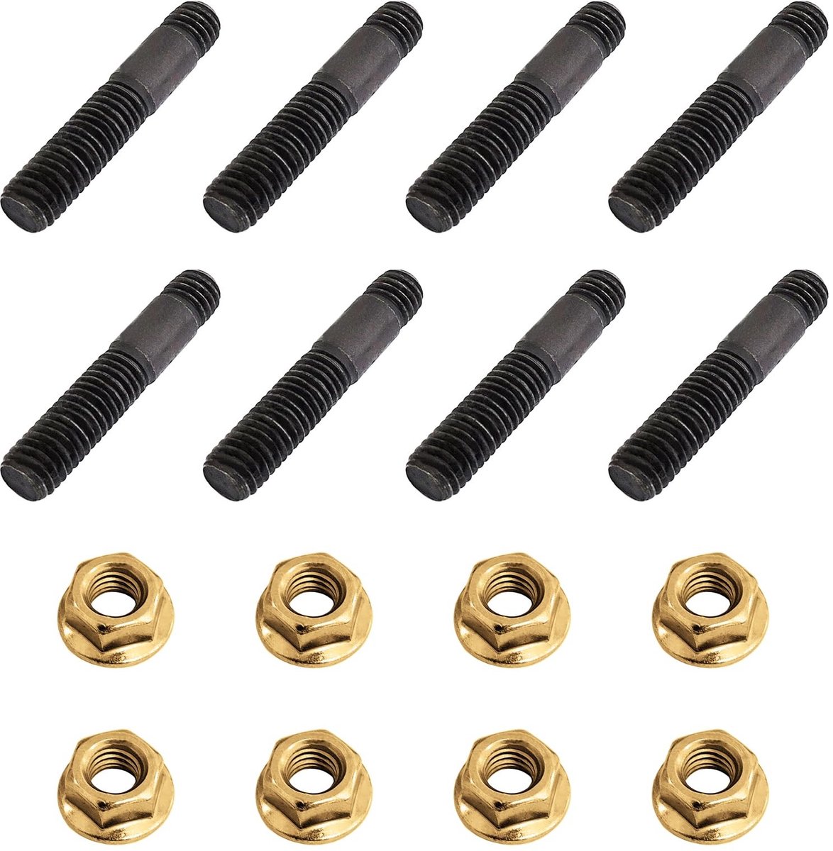 Dailygoods- Studbolt 10.9 - M10 x 1.5 - 61 mm - 8 Sets - Hoge Temperatuur - Snelle Wielenwissel - Bout